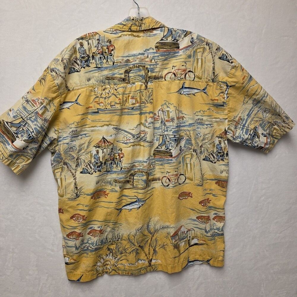 VTG Sportif Men’s Fishing Shirt Large Tropical Fish Print Button Up USA - READ - Picture 2 of 16